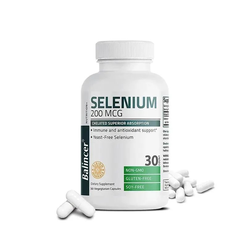 Selenium Supplement - Chelated Amino Acid Complex - High Absorption Antioxidant Enhances Immune Function Thyroid Support