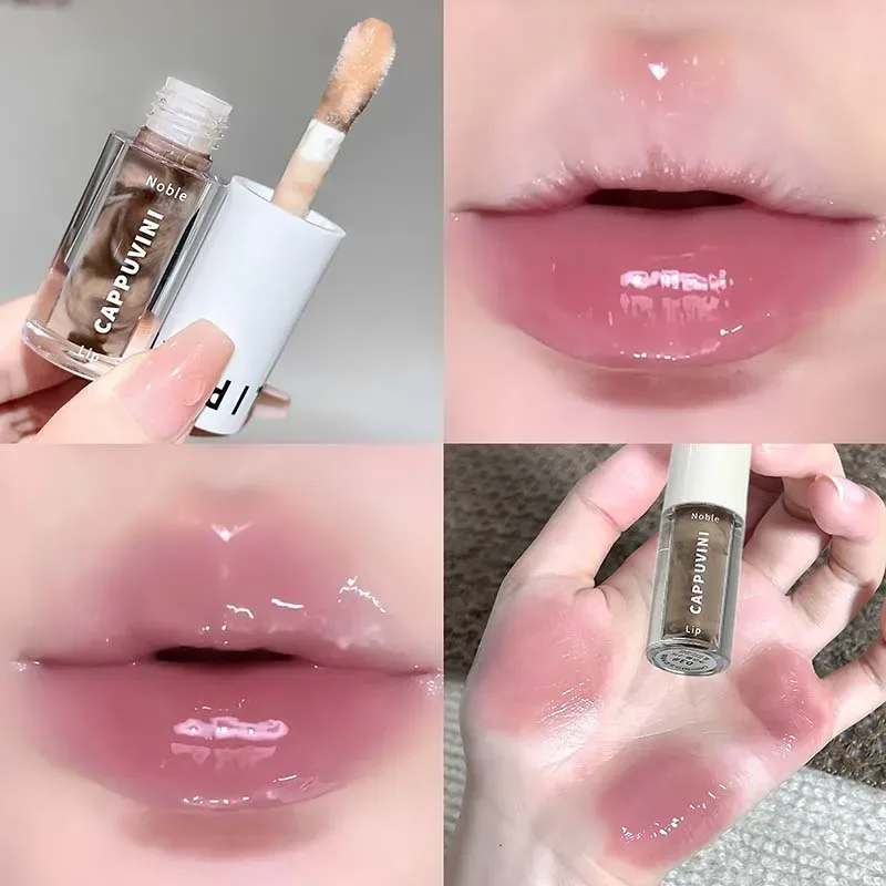 Clear Transparent Grey Purple Lip Gloss Hydrating Drying Lips Mirror Lip Glaze Tint Plumper Moisturizing Crystal Lip Oil Makeup — image 8