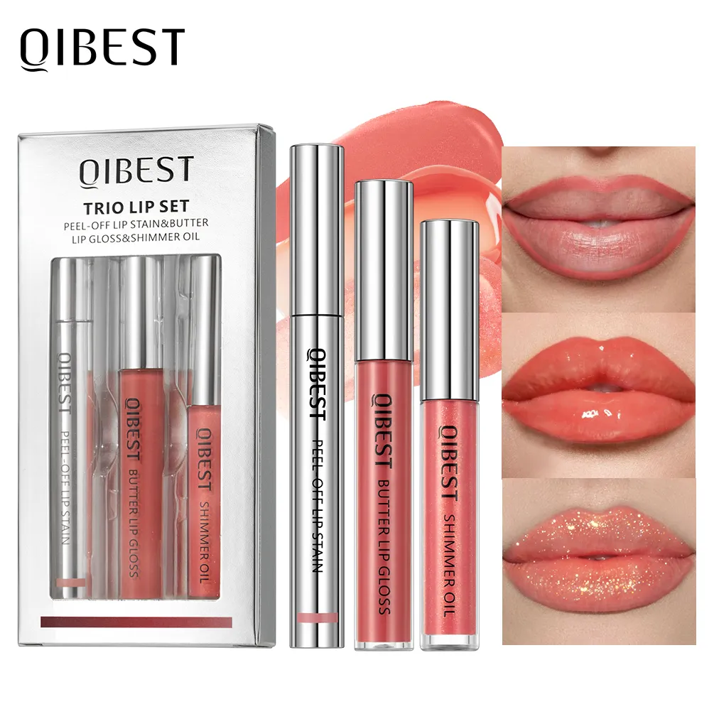 Multifunctional Makeup Sets Peel Off Lip Stain Tattoo Mirror Lipgloss Shimmer Lip Oil Lasting Cosmetics Lip Glaze Tint — image 1
