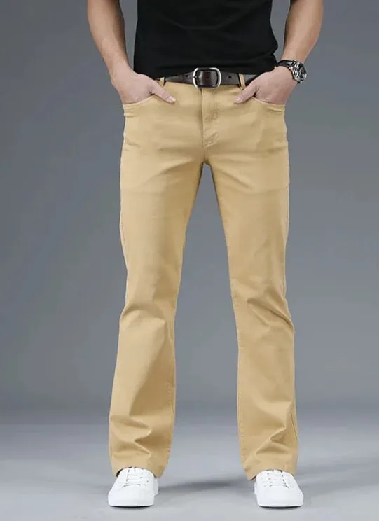 Smoke Gray Flared Jeans Of The 1980s Men High Waisted Wide Boot Cut Pants Wde Leg Denim Trousers — image 13