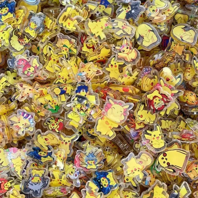 البوكيمون الاكريليك DIY بها بنفسك التصحيح Kawaii قلادة على شكل خاص قطع أنيمي الكرتون على الوجهين الطباعة المفاتيح دبوس المواد — image 5