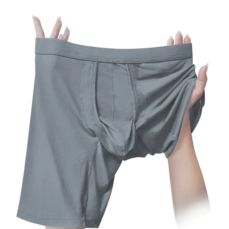 Men's Boxers Shorts Cotton L Underwear Man Breathable Pouch Panties Middle Long Leg Underpants Male Cueca Hombre — image 6