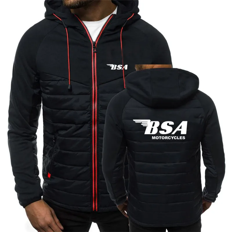 Veste à capuche en coton pour hommes, nouveau Bsa motos, 7 couleurs, fermeture éclair, sweat-shirt décontracté, Patchwork, manteau à manches longues, 7 couleurs, 2023