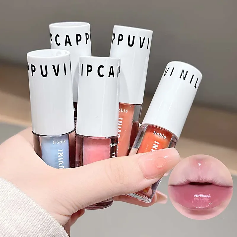 Clear Transparent Grey Purple Lip Gloss Hydrating Drying Lips Mirror Lip Glaze Tint Plumper Moisturizing Crystal Lip Oil Makeup — image 7