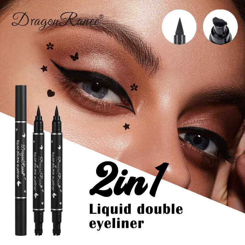 2 IN 1 Butterfly Seal Eyeliner Pen Star Moon Stamp Long-Lasting Waterproof Black Liquid Eye Liner Pencil Eyes Makeup Cosmetic — image 4