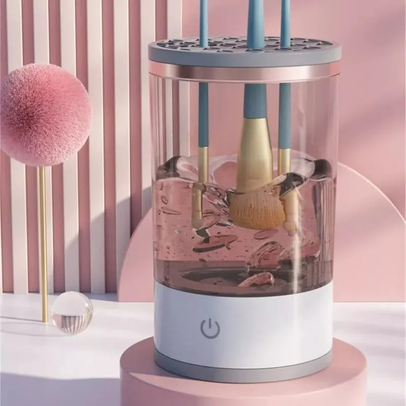 Limpador elétrico de pincéis de maquiagem, super rápido, portátil, máquina limpa para todos os pincéis de maquiagem, limpeza profunda — image 4