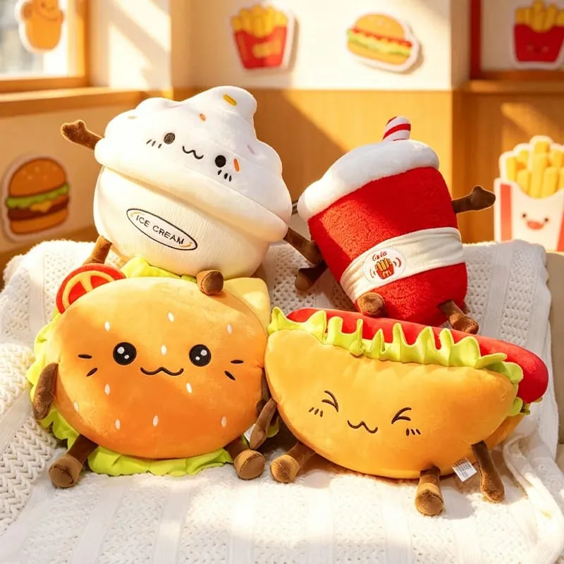 Milho batatas fritas perna de frango lance travesseiro simulação comida pelúcia sofá almofada adoravelmente decoração do quarto brinquedo acompanhar brinquedo do sono presente criativo — image 3