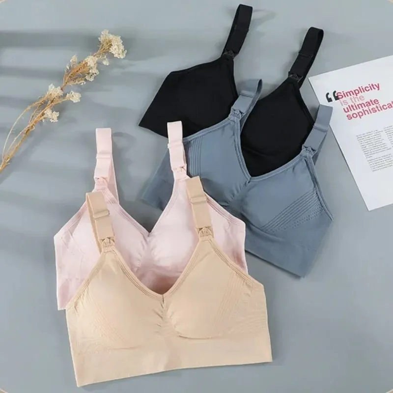 1pcs Maternity Nursing Bras Pregnant Women Skinny Breastfeeding Clothing Underwear Female Breathable Push Up Bra — image 6