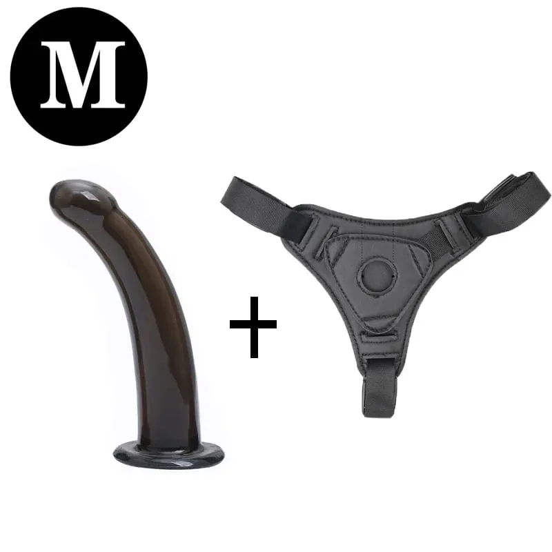 Lesbian Realistic Strapon Dildo Panties Strap-on Harness Belt with Silicone Anal Plug Suction Cup for Women Gay Sex Toys — image 8
