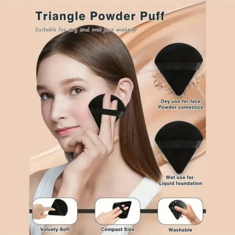 19pcs makeup tool set including 13pcs soft makeup brushes 3 triangular powder puffs and 3 droplet shaped beauty eggs — image 3