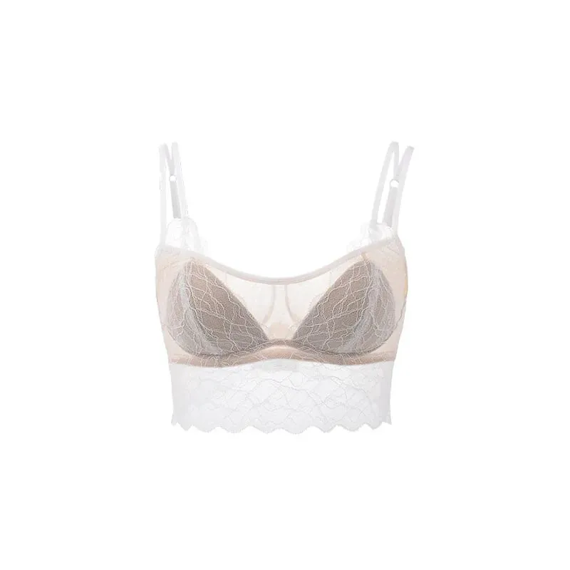 SuyaDream Woman Lace Bra Set Real silk Linings Thin Mold Cup Wire Free Meshes Sheer Underwears 2025 cozy Intimates — image 12