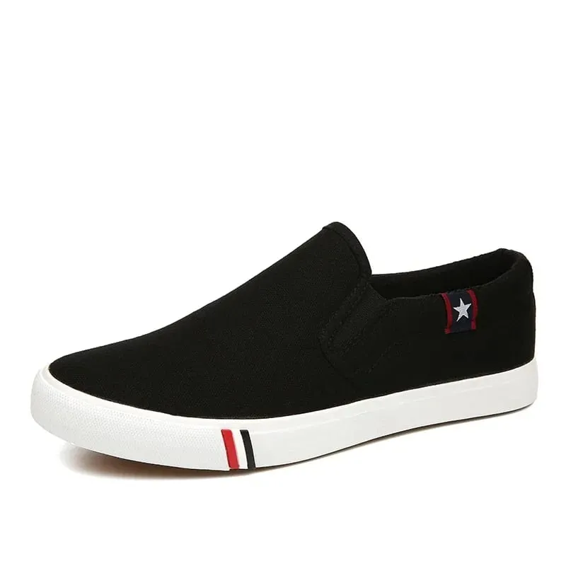Men Casual Shoes Slip on Canvas Loafers Comfortable Walking Flats for Man Dude Non Slip Soft Moccasins Sneakers Summer