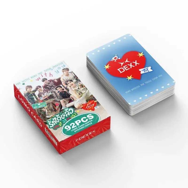 Thai BL Star 92pcs Photocard Set 60pcs HD Photo Cards 32pcs Pelekat Kad Hadiah Hiasan Koleksi Peminat Thai Idol — image 2