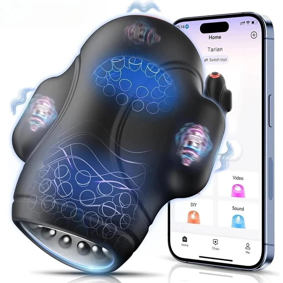 Male Masturbator Pennis Vibrator 10 Vibrating 3 Motors Stroker with App Control 360° Wrapping Sex Toy for Training for Men — image 6