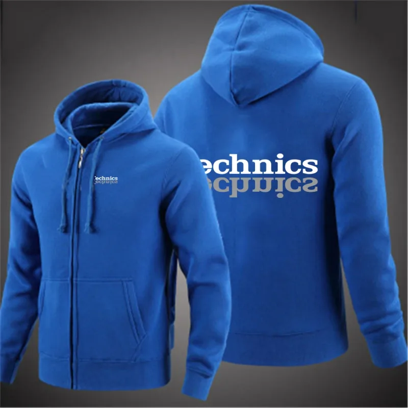 2025 High Street Solid Color Coat Spring And Autumn Man's Leisure Versatile Hoodies Technics DJ 1200 Logo Print Fashion Jacket — image 5