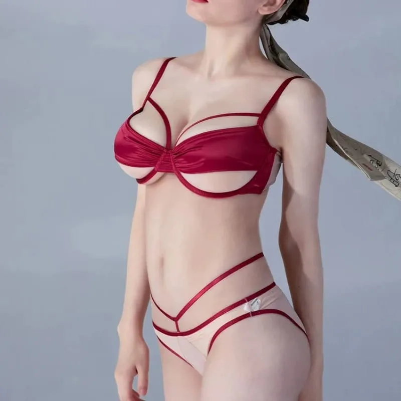 สุภาพสตรีใหม่บางถ้วยSlimmingชุดชั้นในชุดUnderwire Push Up Bra Minimizing Effectรวบรวมด้านข้างBulge Antiหย่อนคล้อยนุ่ม — image 3