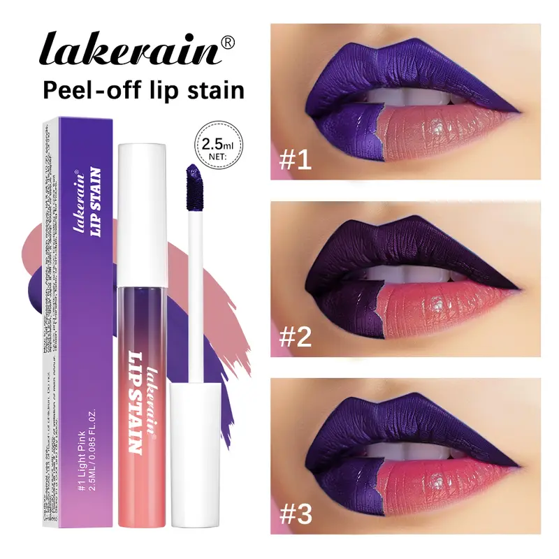 Lip Stain Peel Off And Reveal Long Lasting Waterproof Pink Lip Tint Transfer Proof Natural Lip Stain Tear Off Lip Gloss — image 2