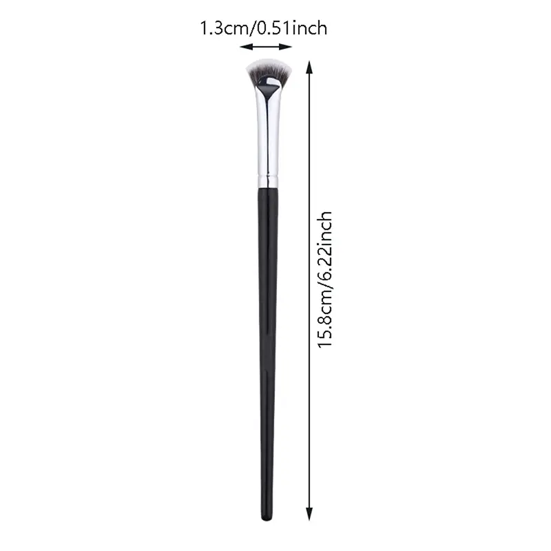 1 PC Mascara Highlighter Powder Smudge Tool Vifteformet øjenvippebørste Blød, der ikke falder Professionel skønhed øjenvippe makeup børster