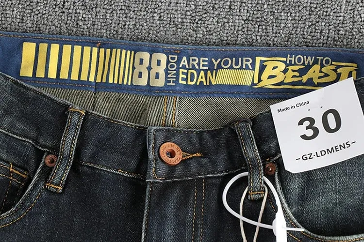 Autumn New Men's Jeans Casual Straight Stretch Fashion Classic Work Slim Denim Trousers Male Brand Clothing — image 2