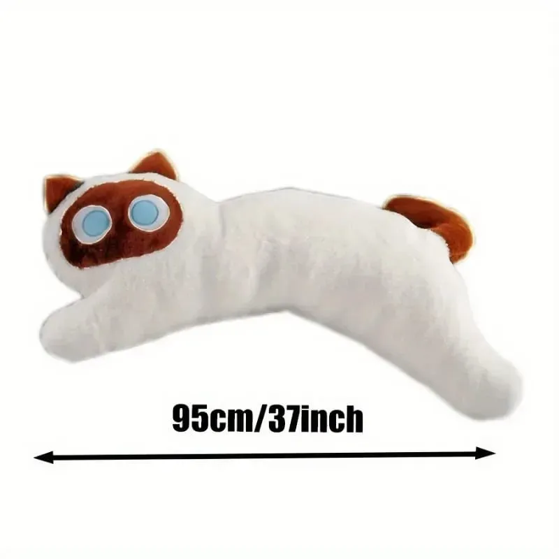 Black Cat Plush Pillow Logic Cat Doll Long Bedhead Pillow Dormitory Sleeping Leg Clamp Pillow Sofa Cushion Home Using Supplies — image 6
