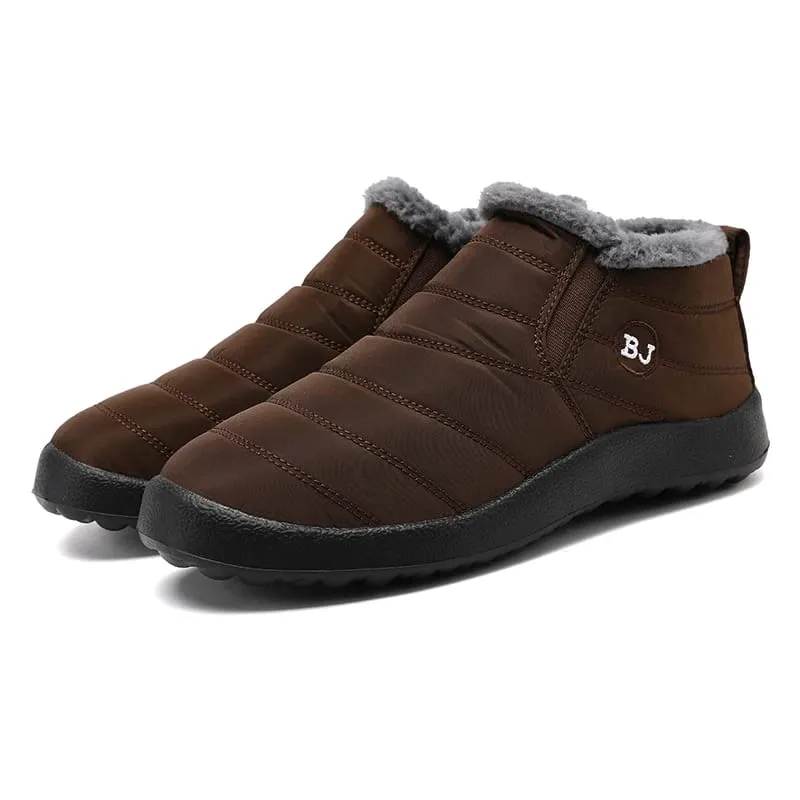 Men Snow Boots Plush New Warm Ankle Boots for Waterproof Men& Boots Female Winter Shoes Keep Warm Flat Unisex Men Shoes — image 4
