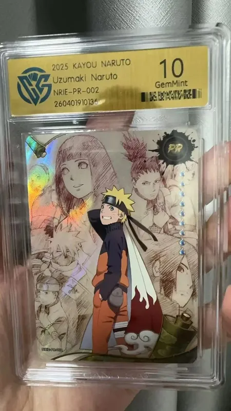 Naruto Cardภาษาอังกฤษรุ่นPR-001PR-002 PRISTINE-10.0 แท้KAYOU Rating Card — image 5