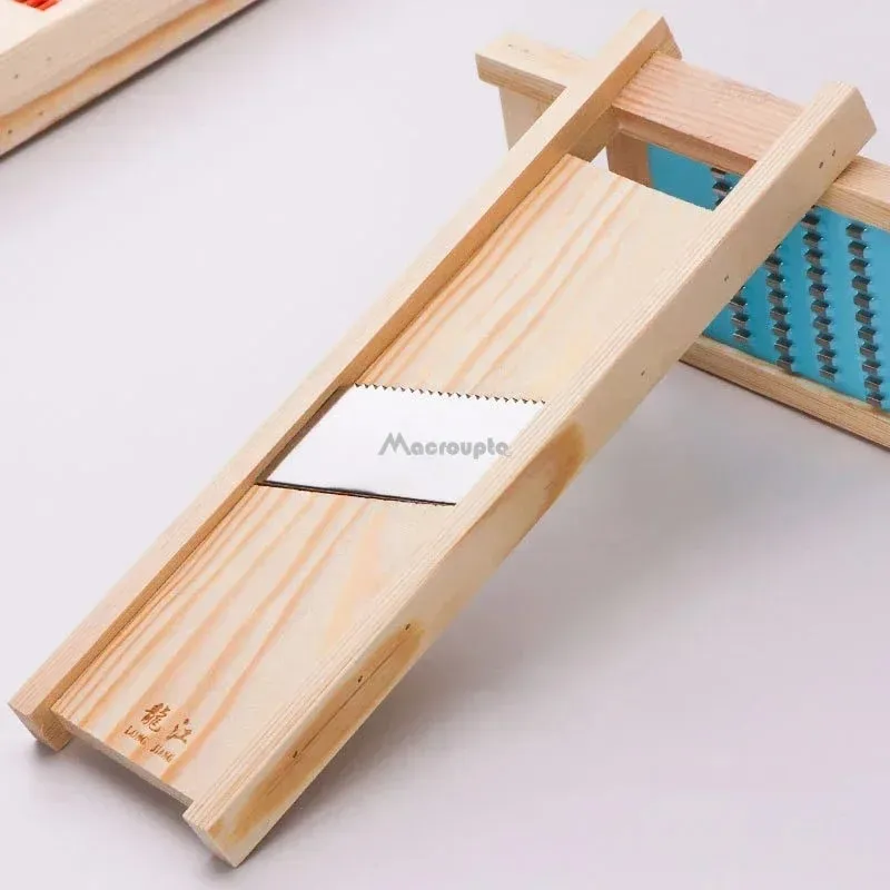 Groentensnijder Roestvrijstalen mes Handleiding Chopper Aardappel Komkommer Wortel Snijmachine Rasp Golfkarton Snijmachine Keuken Gadgets — image 5