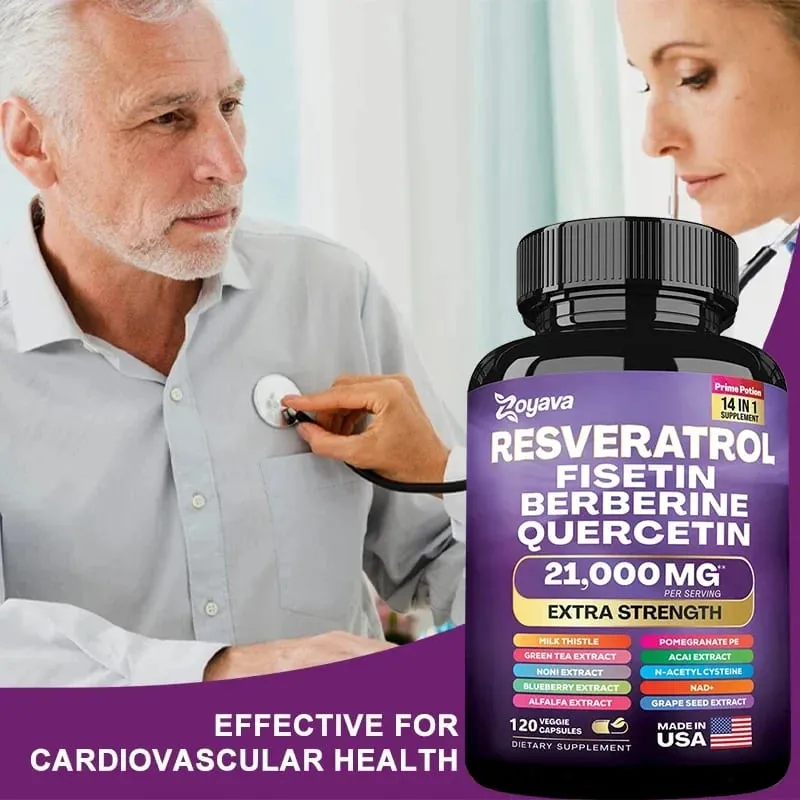 Capsule di estratto di resveratrolo - Benefici Immunità Antiossidanti Salute cardiovascolare Promuove la pelle liscia — image 5
