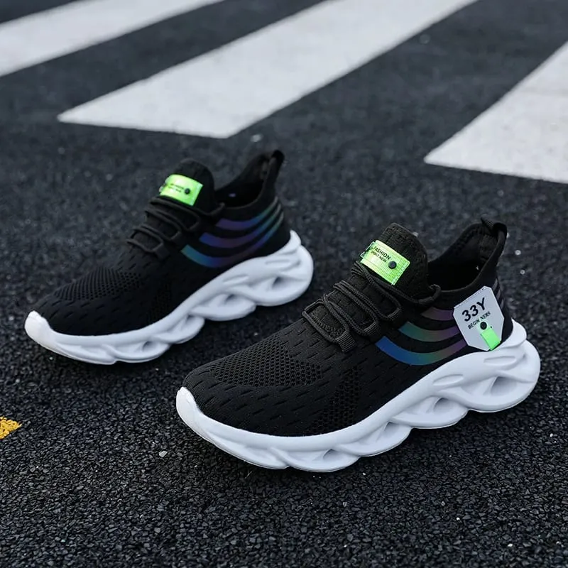 Casual Men Mesh Comfort Breathable Sneakers Jogging Soft Sole Anti Slip Versatile Tennis Vulcanized Shoes Tenis Masculino 2024 — image 3