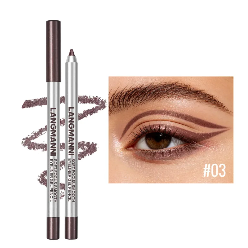 Matita gel per eyeliner brillante perlescente, impermeabile e resistente al sudore, a lunga durata, liscia e facile da colorare, trucco per gli occhi delle donne — image 11