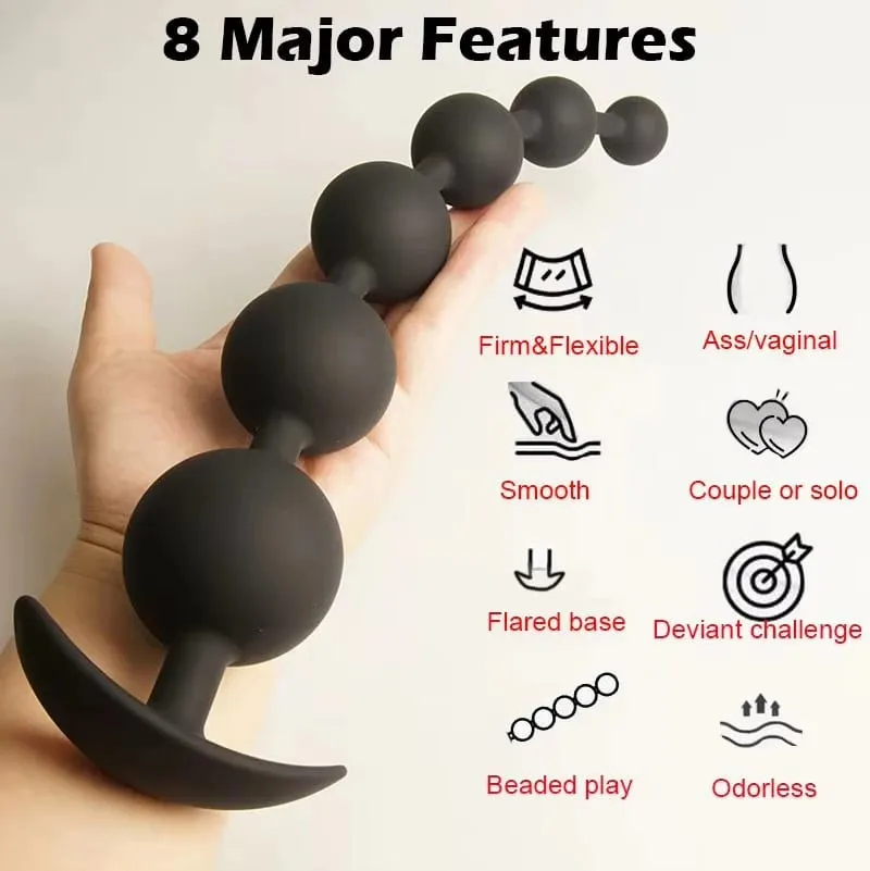 Anal Beads Balls Long Dildo Training Silicone Anus Ass But Butt Plug Analplug Buttplug Butplug Sex Toys Analsex Prostate — image 3