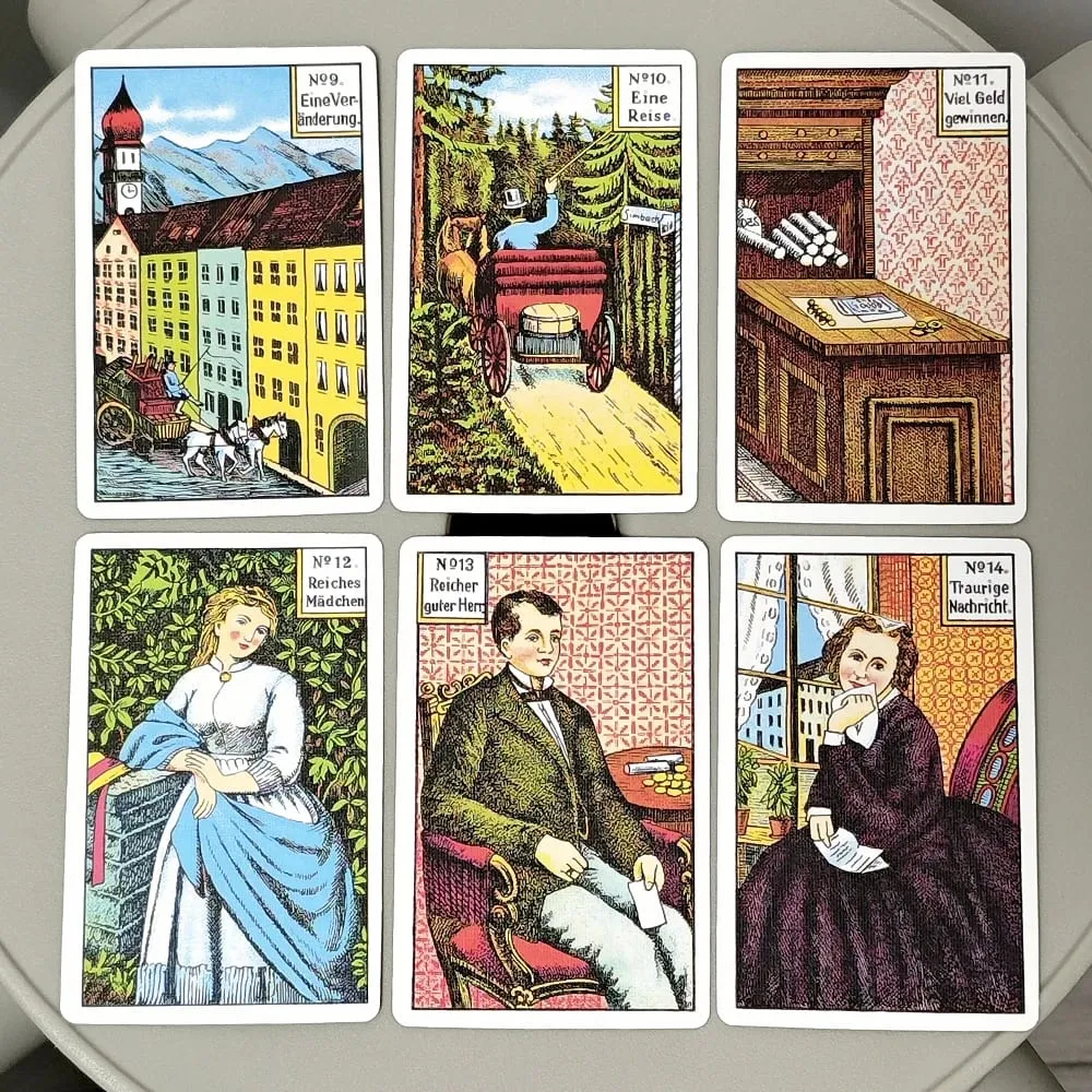 9*6cm 36+6 Pcs Cards 1890s Original Kipper Cards In Both Directions Germany Language Printed on 350GSM Double Embossed Paper — image 6