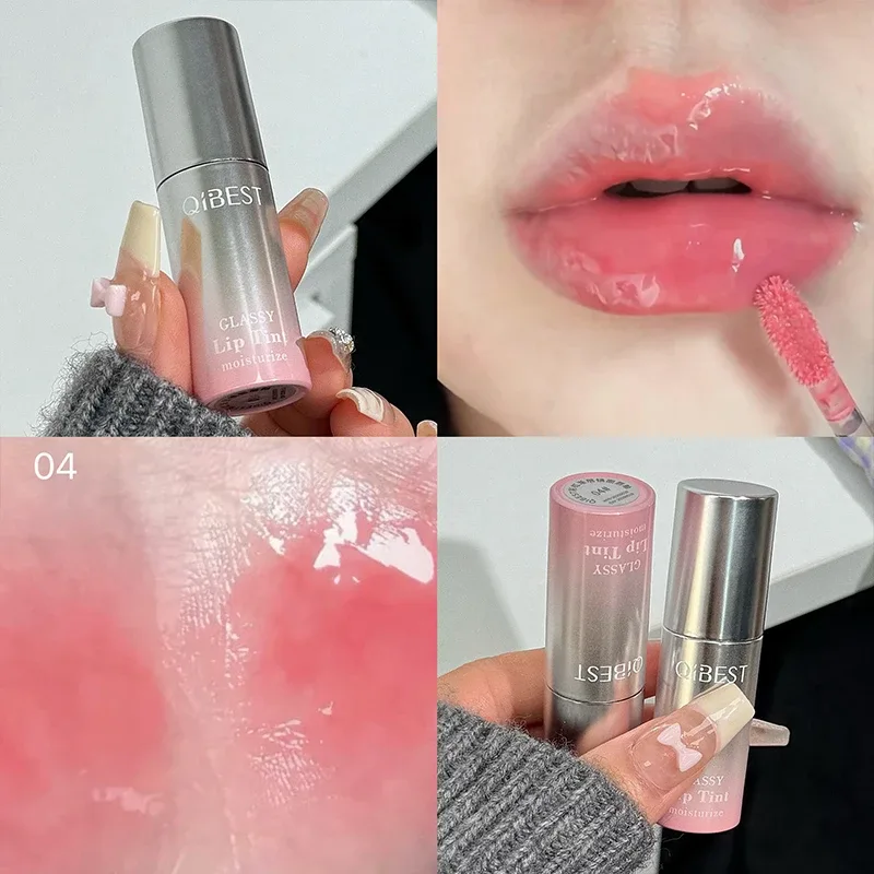 Brilho labial espelhado aquoso, hidratante de longa duração, fácil de usar, esmalte labial, hidratante, sexy, vermelho, maquiagem — image 2