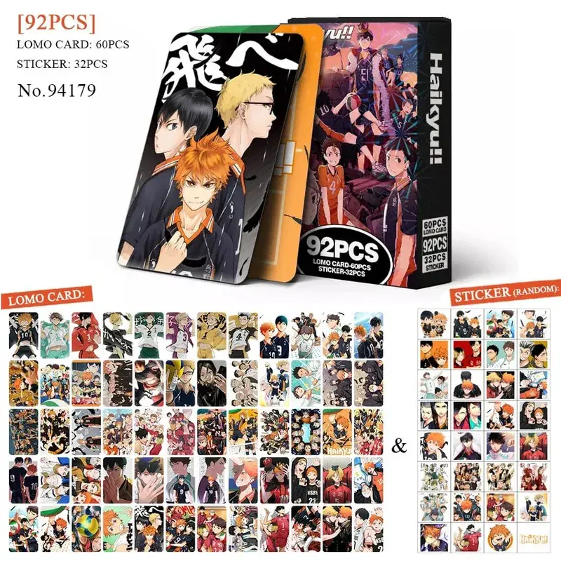 Anime atak tytanów‌ karta Lomo pocztówka zabawka Haikyuu aptekarz pamiętniki Honkai Star Rail karty kolekcjonerskie z naklejkami prezent