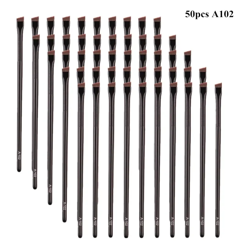5/10/20/50 Pcs Brow Contour Makeup Brushes Eyebrow Eyeliner Brush Professional Super Thin Angled Liner Eye Brush Make Up Tools — image 12