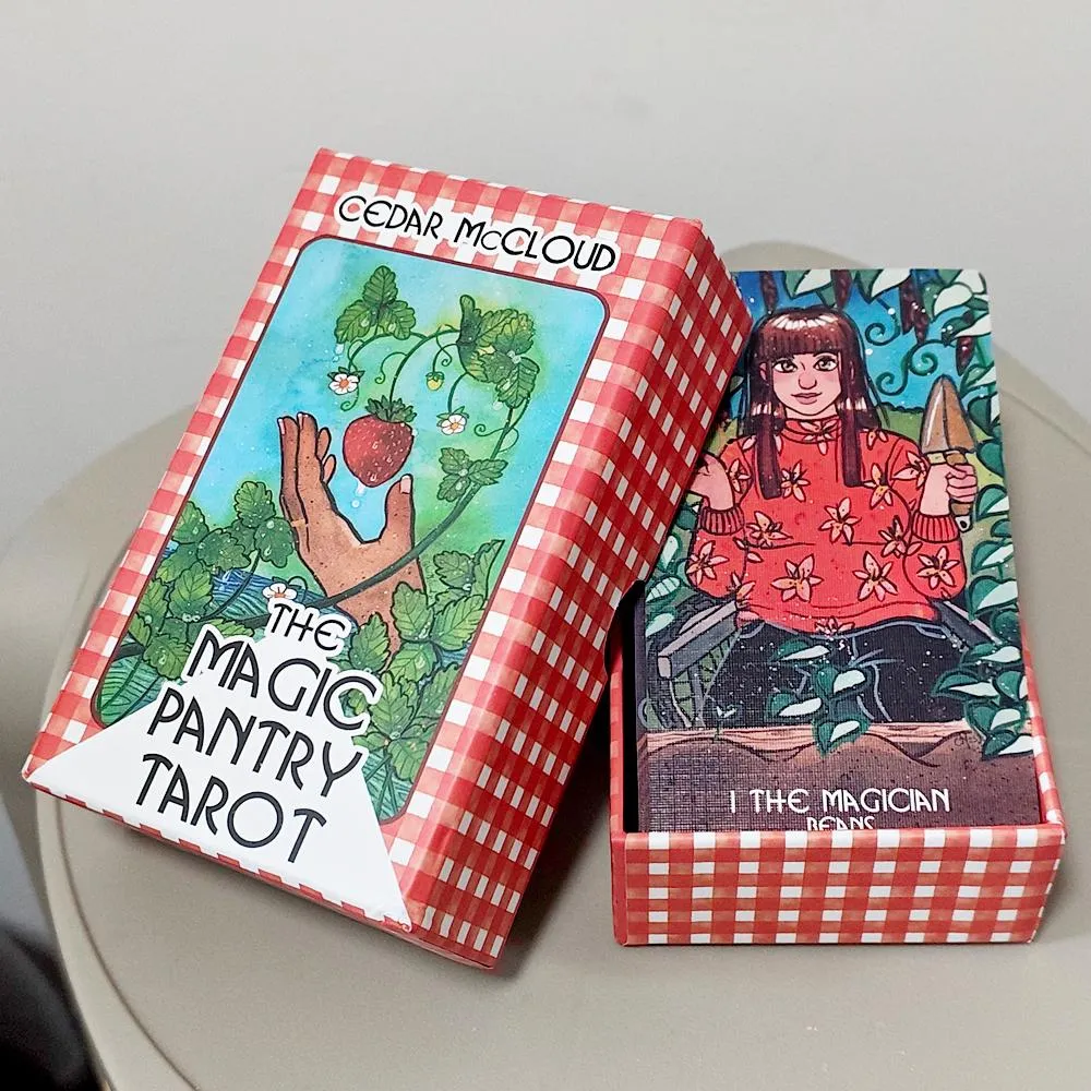 Magic Pantry Tarot Deckอาหาร-ธีมสีน้ำไพ่ทาโรต์สำหรับHome Cooks & Foodies Double-embossedการ์ด 12*7 ซม.