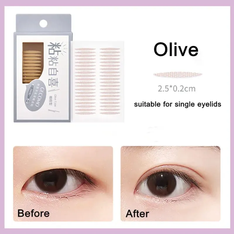 960PCS Invisible Double Eyelid Tape Sticker Long Lasting Double-Fold Self-Adhesive Paste Clear Beige Big Eye Tools