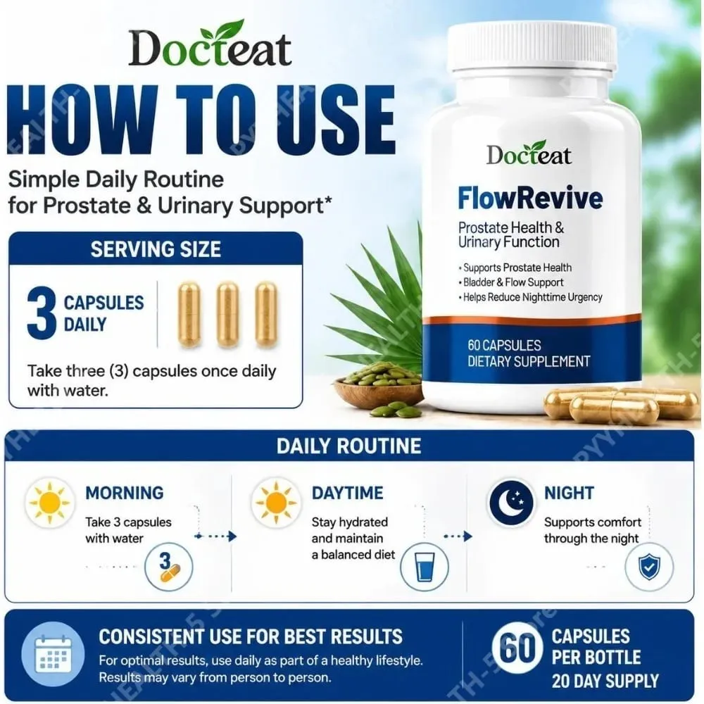 Suplemen Saw Palmetto Prostat untuk Lelaki Kapsul FlowRevive dengan Ekstrak Biji Labu Menyokong Kesihatan Pundi Kencing 60 Kiraan