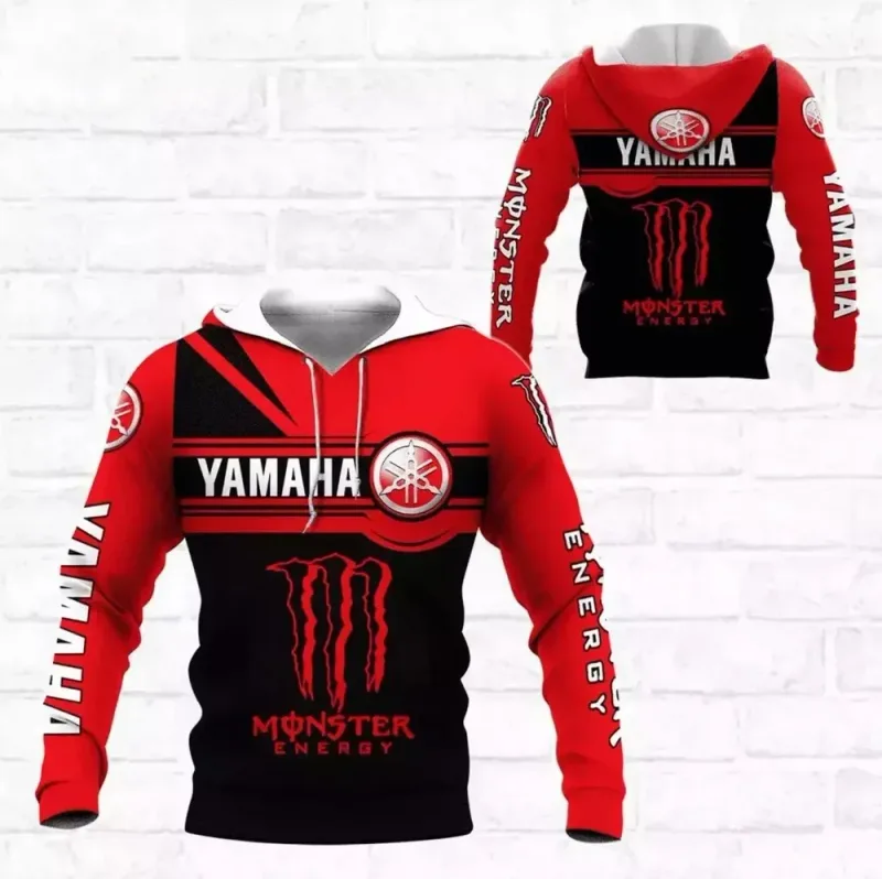 Ang Yamaha men's 3D printed motorcycle hooded pullover shirt na angkop para sa pagsusuot sa kalye at pagsakay sa motorsiklo — image 6
