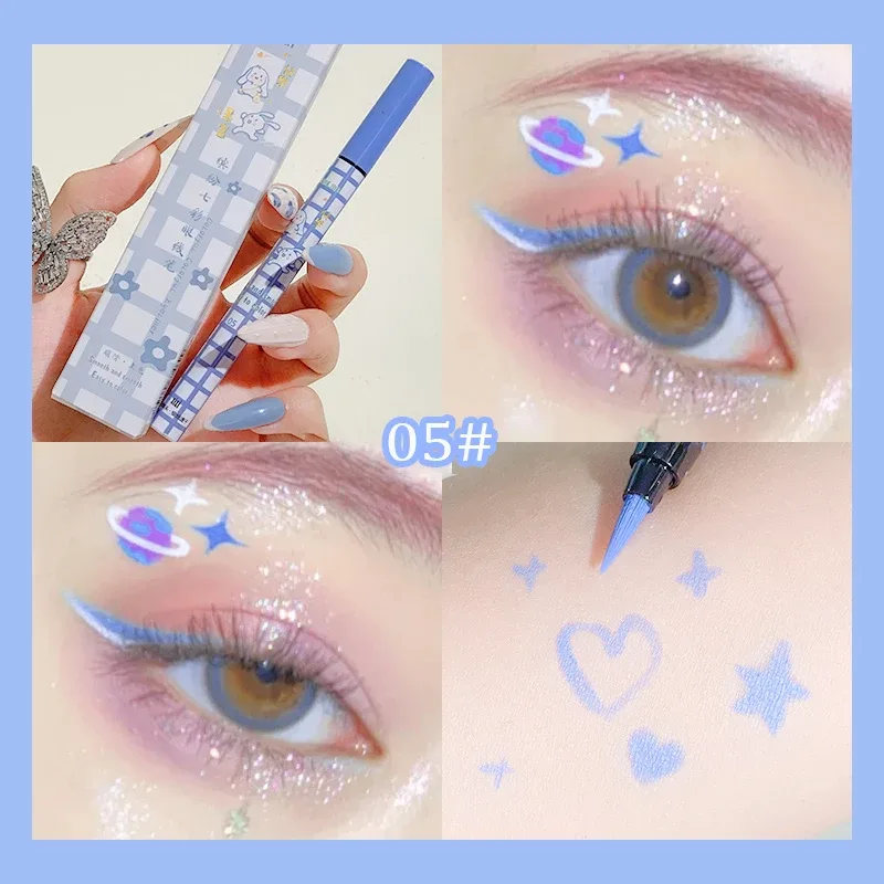 다채로운 액상 아이 라이너 펜슬 매트 방수 피지 않는 아이 라이너 오랫동안 지속되는 액상 아이 라이너 펜 아이 메이크업 화장품 — image 9