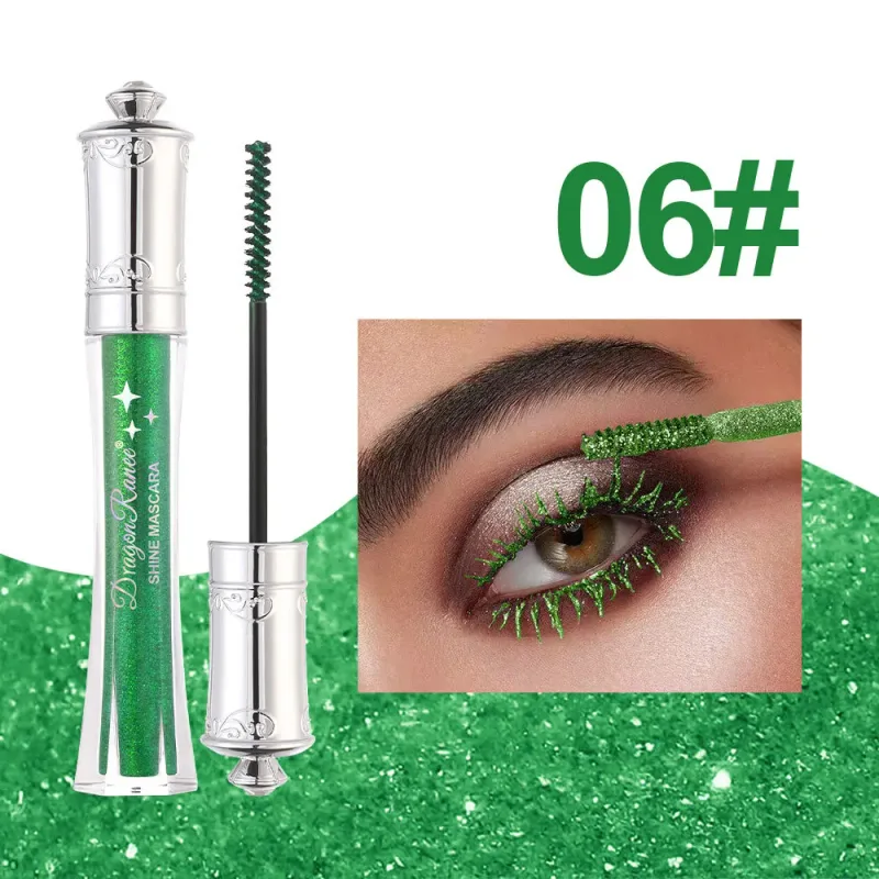 Shiny Diamond Colorful Mascara Blue Glitter Sparkling Waterproof Mascara Beauty Eyelashes Extension Quick Dry Shimmer Eye Makeup — image 10