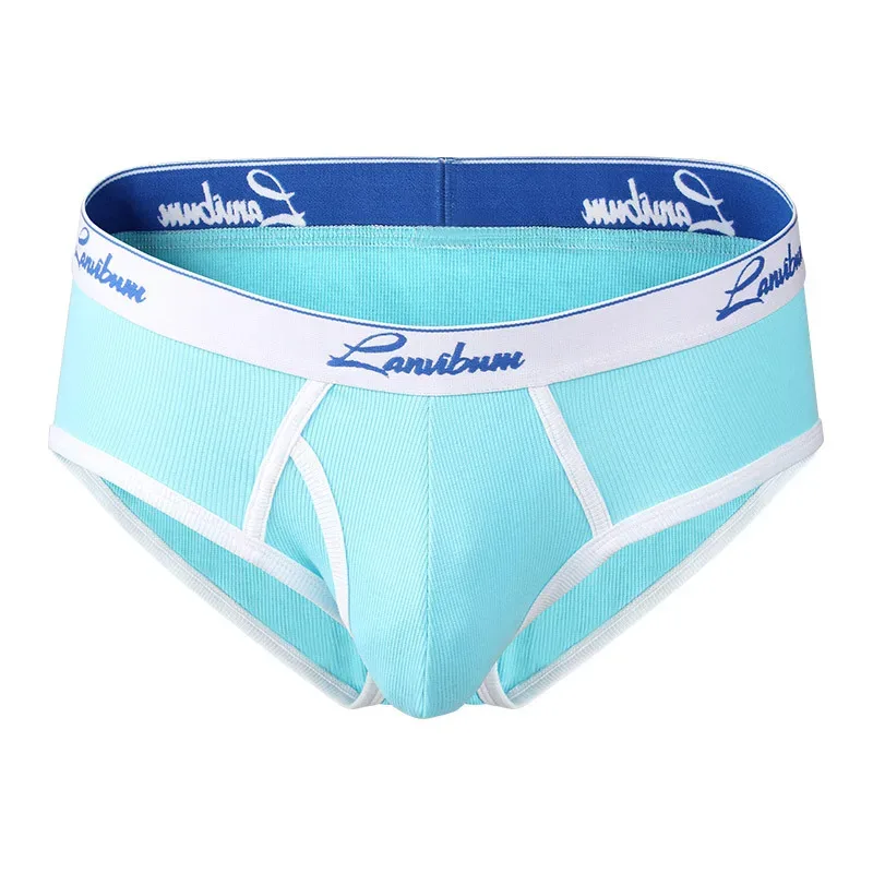 1/3 PCS New Men's Underwear Mid Waist Thread Cotton Breathable Solid Color Youth Underwear Men's Triangle Pants