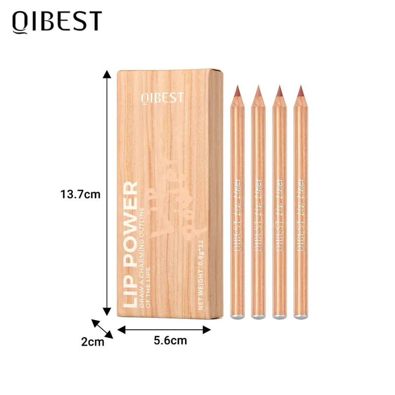12Pcs/Set Matte Lip Liner Pencil Lip Outline Contouring Lasting Lipstick High Pigment Not Easy Fade Velvet Fine Lipliner