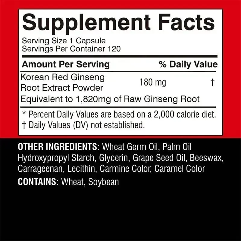 Korean Red Ginseng Supplement - Supports Overall Health Boosts Energy Production Relieves Stress and Strengthens ImmunitySupp — image 3