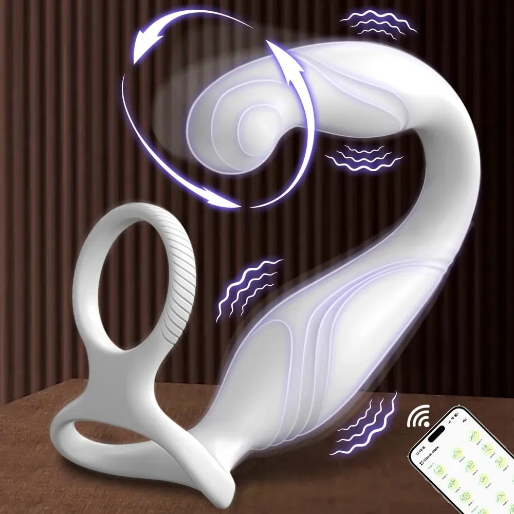 App Control Vibrator for Men Prostate Massager Dual Penis Ring Cock Rings Anal Vibrating Butt Plug Anal Sex Toy for Men — image 2