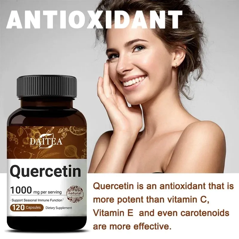 Quercetin Capsules 1000 Mg Supports Immunity Promotes Blood Circulation Metabolism Anti-oxidation Promotes Overall Health — image 3