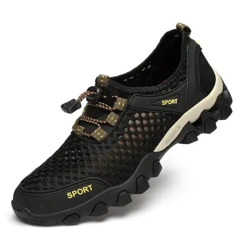 Men Sneakers Summer Wading Mesh Shoes Comfortable Slip on Outdoor Hiking Shoes Zapatos Hombre Casual Climbing Trekking Footwear — image 8