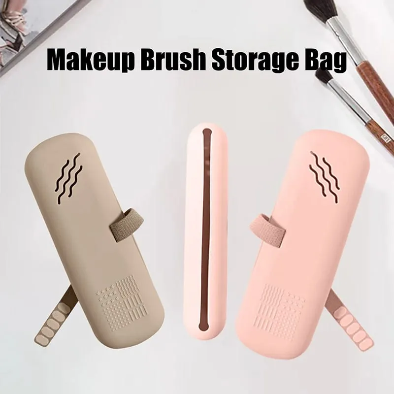 Silicone Makeup Brush Travel Case Waterproof Makeup Brush Travel For Eyebrow Pencil Lip Liner Organizer — image 3