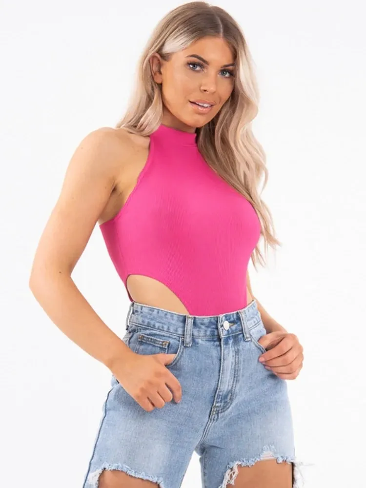 Solid Color Bodysuit Neck-mounted Lingerie Sexy Tops For Women Streetwear Sleeveless Body Feminino Slim Fit One-pieces Bustier — image 10