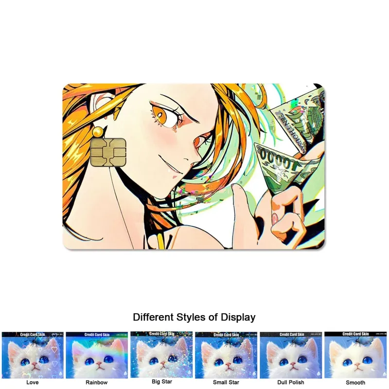 Animation One Piece Luffy Portgus D. Ace 2.5D HD Matte PVC Sticker Film Tape Skin for Credit Card Debit Card Waterproof Sticke